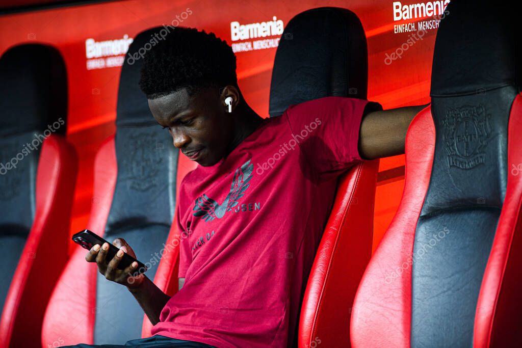 LEVERKUSEN, GERMANY - 21 MAY, 2023: Noah Mbamba - The Bundesliga match Bayer 04 Leverkusen vs Borussia Moenchengladbach at BayArena.