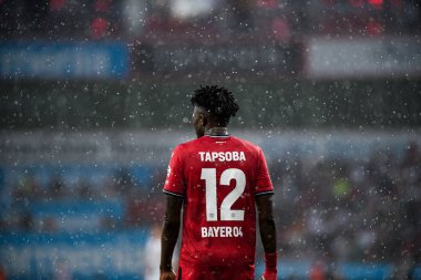LEVERKUSEN, GERMANY - 21 MAYIS 2023: Edmond Tapsoba - Bayer 04 Leverkusen, Borussia Moenchengladbach 'a karşı Bayena.