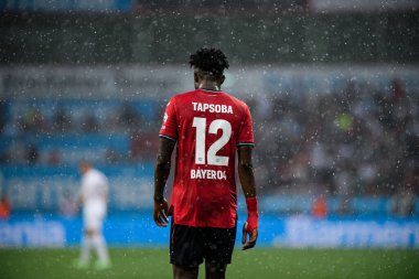 LEVERKUSEN, GERMANY - 21 MAYIS 2023: Edmond Tapsoba - Bayer 04 Leverkusen, Borussia Moenchengladbach 'a karşı Bayena.