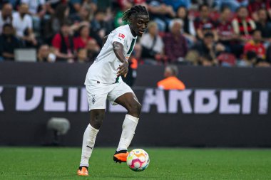 LEVERKUSEN, GERMANY - 21 MAYIS, 2023: Manu Kone - Bayer 04 Leverkusen, Borussia Moenchengladbach 'a karşı.