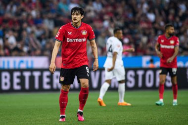 LEVERKUSEN, GERMANY - 21 Mayıs 2023: Sardar Azmoun - Bayer 04 Leverkusen, Borussia Moenchengladbach 'a karşı.