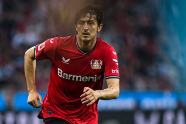 LEVERKUSEN, GERMANY - 21 Mayıs 2023: Sardar Azmoun - Bayer 04 Leverkusen, Borussia Moenchengladbach 'a karşı.