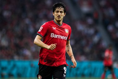 LEVERKUSEN, GERMANY - 21 Mayıs 2023: Sardar Azmoun - Bayer 04 Leverkusen, Borussia Moenchengladbach 'a karşı.