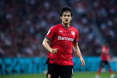 LEVERKUSEN, GERMANY - 21 Mayıs 2023: Sardar Azmoun - Bayer 04 Leverkusen, Borussia Moenchengladbach 'a karşı.
