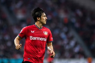 LEVERKUSEN, GERMANY - 21 Mayıs 2023: Sardar Azmoun - Bayer 04 Leverkusen, Borussia Moenchengladbach 'a karşı.