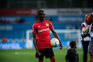 LEVERKUSEN, GERMANY - 21 MAYIS 2023: Moussa Diaby - Bayer 04 Leverkusen Borussia Moenchengladbach 'a karşı.