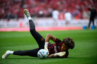 MAINZ, GERMANY - 17 Mayıs 2025: Simeon Rapsch - Bundesliga maçı 1.FSV Mainz 05-Bayer 04 Leverkusen maçı Mewa Arena 'da.