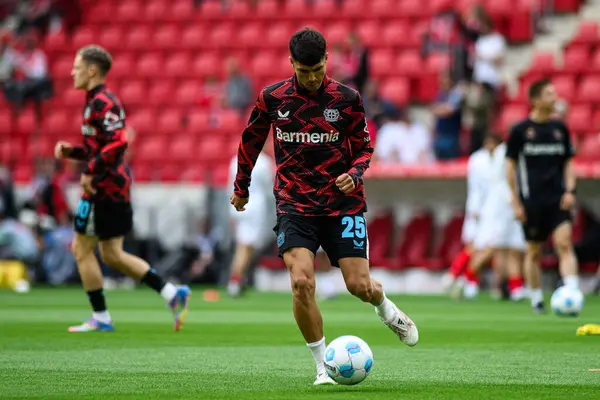 MAINZ, GERMANY - 17 Mayıs 2025: Exequiel Palacios - Bundesliga maçı 1.FSV Mainz 05 - Bayer 04 Leverkusen maçı Mewa Arena 'da.