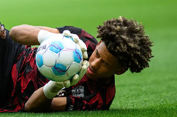 MAINZ, GERMANY - 17 Mayıs 2025: Simeon Rapsch - Bundesliga maçı 1.FSV Mainz 05-Bayer 04 Leverkusen maçı Mewa Arena 'da.