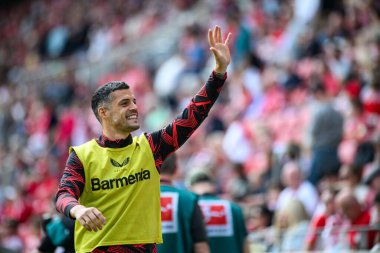 MAINZ, GERMANY - 17 Mayıs 2025: Granit Xhaka - Bundesliga maçı 1.FSV Mainz 05 - Bayer 04 Leverkusen maçı Mewa Arena 'da.