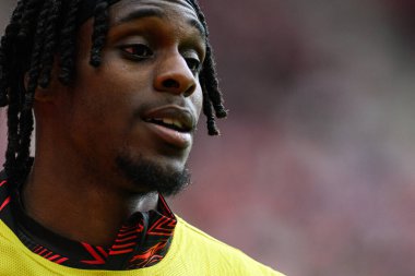 MAINZ, GERMANY - 17 Mayıs 2025: Jeremie Frimpong - Bundesliga maçı 1.FSV Mainz 05 - Bayer 04 Leverkusen maçı Mewa Arena 'da.