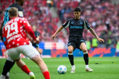 MAINZ, GERMANY - 17 Mayıs 2025: Exequiel Palacios - Bundesliga maçı 1.FSV Mainz 05 - Bayer 04 Leverkusen maçı Mewa Arena 'da.