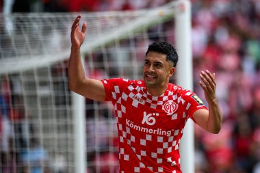 MAINZ, GERMANY - 17 Mayıs 2025: Nadiem Amiri - Bundesliga maçı 1.FSV Mainz 05 - Bayer 04 Leverkusen maçı Mewa Arena 'da.