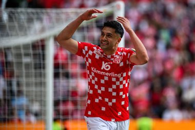 MAINZ, GERMANY - 17 Mayıs 2025: Nadiem Amiri - Bundesliga maçı 1.FSV Mainz 05 - Bayer 04 Leverkusen maçı Mewa Arena 'da.