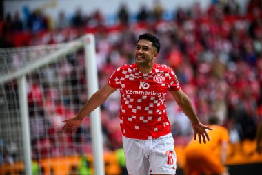 MAINZ, GERMANY - 17 Mayıs 2025: Nadiem Amiri - Bundesliga maçı 1.FSV Mainz 05 - Bayer 04 Leverkusen maçı Mewa Arena 'da.