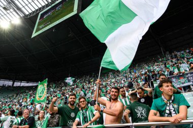 WROCLAW, POLAND - 28 Mayıs 2025 UEFA Avrupa Konferans Ligi Real Betis Chelsea FC 'ye karşı Wroclaw Stadyumu' nda oynanan final maçı.