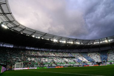 WROCLAW, POLAND - 28 Mayıs 2025 UEFA Avrupa Konferans Ligi Real Betis Chelsea FC 'ye karşı Wroclaw Stadyumu' nda oynanan final maçı.