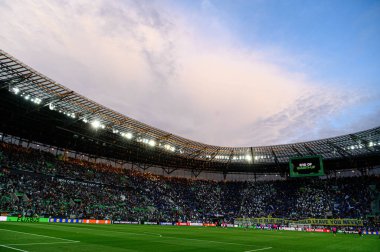 WROCLAW, POLAND - 28 Mayıs 2025 UEFA Avrupa Konferans Ligi Real Betis Chelsea FC 'ye karşı Wroclaw Stadyumu' nda oynanan final maçı.