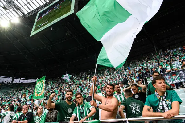 WROCLAW, POLAND - 28 Mayıs 2025 UEFA Avrupa Konferans Ligi Real Betis Chelsea FC 'ye karşı Wroclaw Stadyumu' nda oynanan final maçı.