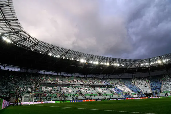 WROCLAW, POLAND - 28 Mayıs 2025 UEFA Avrupa Konferans Ligi Real Betis Chelsea FC 'ye karşı Wroclaw Stadyumu' nda oynanan final maçı.