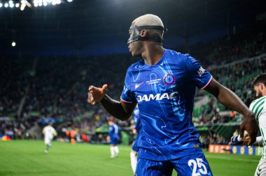 WROCLAW, POLAND - 28 Mayıs 2025: Moises Caicedo - Wroclaw Stadyumu 'nda UEFA Avrupa Konferans Ligi Real Betis Chelsea FC' ye karşı.