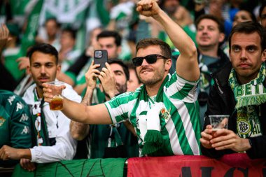 WROCLAW, POLAND - 28 Mayıs 2025: Destekçiler - Wroclaw Stadyumu 'nda UEFA Avrupa Konferans Ligi Real Betis Chelsea FC' ye karşı.
