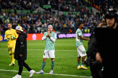 WROCLAW, POLAND - 28 Mayıs 2025: Aitor Ruibal - UEFA Avrupa Konferans Ligi Real Betis Chelsea FC 'ye karşı Wroclaw Stadyumu' nda oynanan final maçı.
