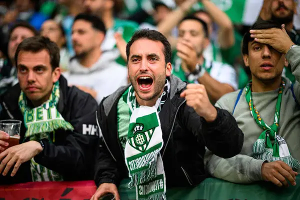 WROCLAW, POLAND - 28 Mayıs 2025: Destekçiler - Wroclaw Stadyumu 'nda UEFA Avrupa Konferans Ligi Real Betis Chelsea FC' ye karşı.