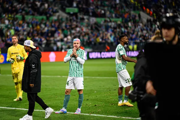 WROCLAW, POLAND - 28 Mayıs 2025: Aitor Ruibal - UEFA Avrupa Konferans Ligi Real Betis Chelsea FC 'ye karşı Wroclaw Stadyumu' nda oynanan final maçı.