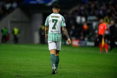 WROCLAW, POLAND - 28 Mayıs 2025: Antony - UEFA Avrupa Konferans Ligi Real Betis Chelsea FC 'ye karşı Wroclaw Stadyumu.