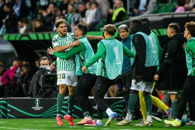 WROCLAW, POLAND - 28 Mayıs 2025: Abdessamad Ezzalzouli - Wroclaw Stadyumu 'nda oynanan final maçı UEFA Avrupa Konferans Ligi Real Betis-Chelsea FC.