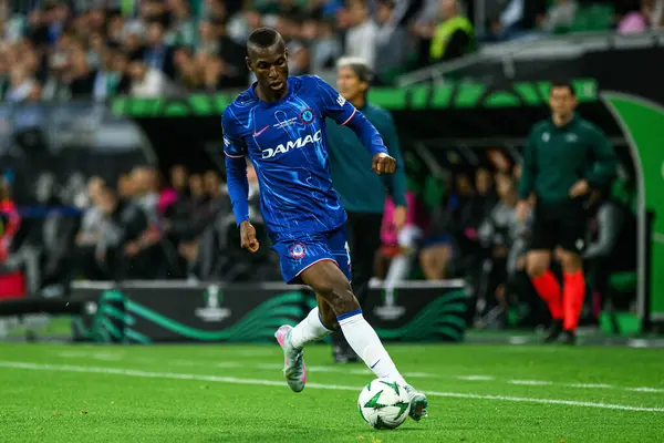 WROCLAW, POLAND - 28 Mayıs 2025: Nicolas Jackson - UEFA Avrupa Konferans Ligi Real Betis Chelsea FC 'ye karşı Wroclaw Stadyumu' nda final maçı.