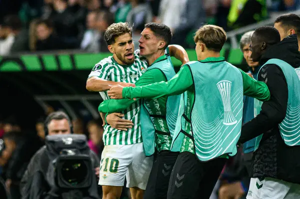 WROCLAW, POLAND - 28 Mayıs 2025: Abdessamad Ezzalzouli - Wroclaw Stadyumu 'nda oynanan final maçı UEFA Avrupa Konferans Ligi Real Betis-Chelsea FC.