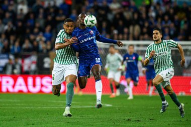 WROCLAW, POLAND - 28 Mayıs 2025: Nicolas Jackson - UEFA Avrupa Konferans Ligi Real Betis Chelsea FC 'ye karşı Wroclaw Stadyumu' nda final maçı.