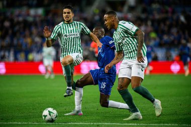WROCLAW, POLAND - 28 Mayıs 2025: Nicolas Jackson - UEFA Avrupa Konferans Ligi Real Betis Chelsea FC 'ye karşı Wroclaw Stadyumu' nda final maçı.