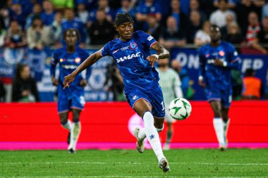 WROCLAW, POLAND - 28 Mayıs 2025: Noni Madueke - UEFA Avrupa Konferans Ligi Real Betis Chelsea FC 'ye karşı Wroclaw Stadyumu' nda oynanan final maçı.