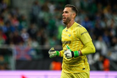 WROCLAW, POLAND - 28 Mayıs 2025: Adrian - UEFA Avrupa Konferans Ligi Real Betis Chelsea FC 'ye karşı Wroclaw Stadyumu' nda final maçı.