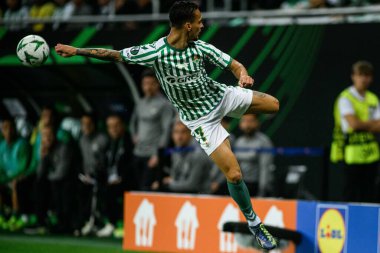 WROCLAW, POLAND - 28 Mayıs 2025: Antony - UEFA Avrupa Konferans Ligi Real Betis Chelsea FC 'ye karşı Wroclaw Stadyumu.