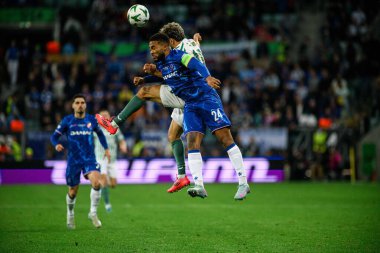WROCLAW, POLAND - 28 Mayıs 2025 UEFA Avrupa Konferans Ligi Real Betis Chelsea FC 'ye karşı Wroclaw Stadyumu' nda oynanan final maçı.