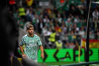 WROCLAW, POLAND - 28 Mayıs 2025: Abdessamad Ezzalzouli - Wroclaw Stadyumu 'nda oynanan final maçı UEFA Avrupa Konferans Ligi Real Betis-Chelsea FC.