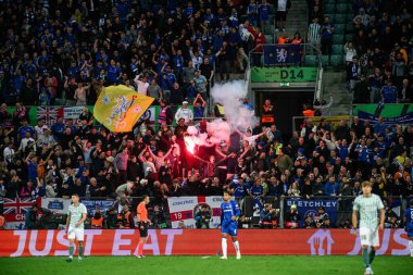 WROCLAW, POLAND - 28 Mayıs 2025 UEFA Avrupa Konferans Ligi Real Betis Chelsea FC 'ye karşı Wroclaw Stadyumu' nda oynanan final maçı.