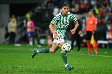 WROCLAW, POLAND - 28 Mayıs 2025: Romain Perraud - UEFA Avrupa Konferans Ligi Real Betis Chelsea FC 'ye karşı Wroclaw Stadyumu' nda oynanan final maçı.