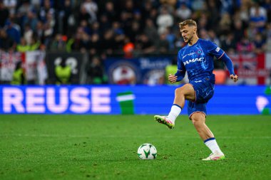 WROCLAW, POLAND - 28 Mayıs 2025: Kiernan Dewsbury Hall - UEFA Avrupa Konferans Ligi Real Betis ile Chelsea FC maçı Wroclaw Stadyumu 'nda.