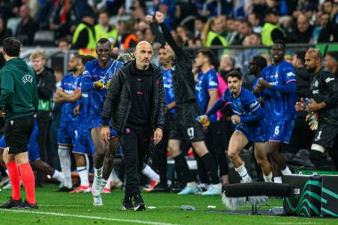 WROCLAW, POLAND - 28 Mayıs 2025: Enzo Maresca - UEFA Avrupa Konferans Ligi Real Betis Chelsea FC 'ye karşı Wroclaw Stadyumu.