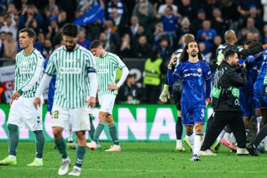 WROCLAW, POLAND - 28 Mayıs 2025: Marc Cucurella - UEFA Avrupa Konferans Ligi Real Betis Chelsea FC 'ye karşı Wroclaw Stadyumu.
