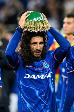 WROCLAW, POLAND - 28 Mayıs 2025: Marc Cucurella - UEFA Avrupa Konferans Ligi Real Betis Chelsea FC 'ye karşı Wroclaw Stadyumu.