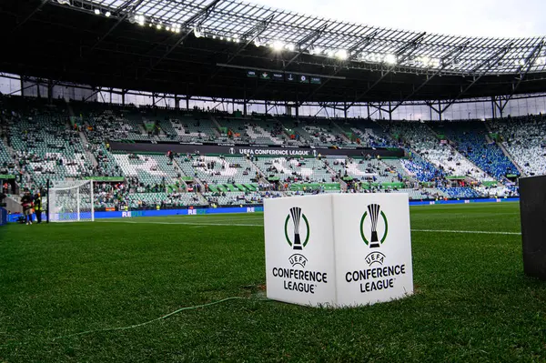 WROCLAW, POLAND - 28 Mayıs 2025 UEFA Avrupa Konferans Ligi Real Betis Chelsea FC 'ye karşı Wroclaw Stadyumu' nda oynanan final maçı.