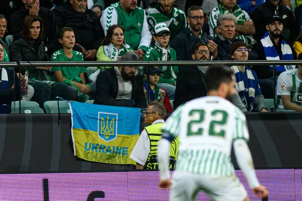 WROCLAW, POLAND - 28 Mayıs 2025 UEFA Avrupa Konferans Ligi Real Betis Chelsea FC 'ye karşı Wroclaw Stadyumu' nda oynanan final maçı.