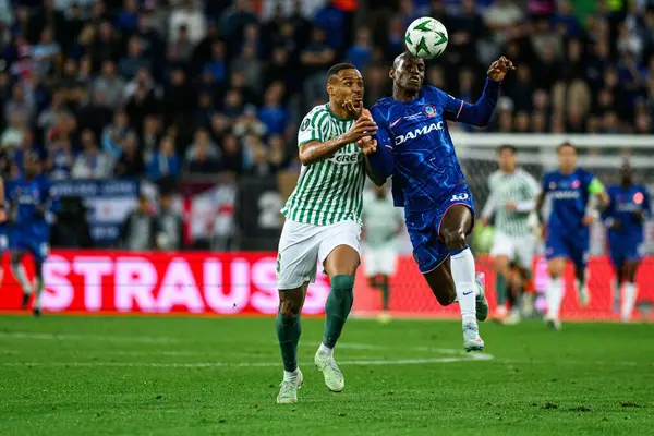WROCLAW, POLAND - 28 Mayıs 2025: Nicolas Jackson - UEFA Avrupa Konferans Ligi Real Betis Chelsea FC 'ye karşı Wroclaw Stadyumu' nda final maçı.
