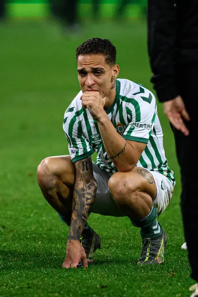 WROCLAW, POLAND - 28 Mayıs 2025: Antony - UEFA Avrupa Konferans Ligi Real Betis Chelsea FC 'ye karşı Wroclaw Stadyumu.